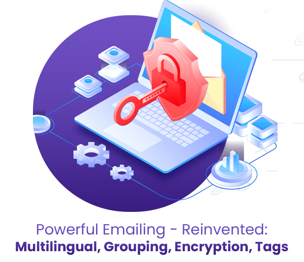 Powerful Emailing – Reinvented Multilingual, Grouping, Encryption, Tags