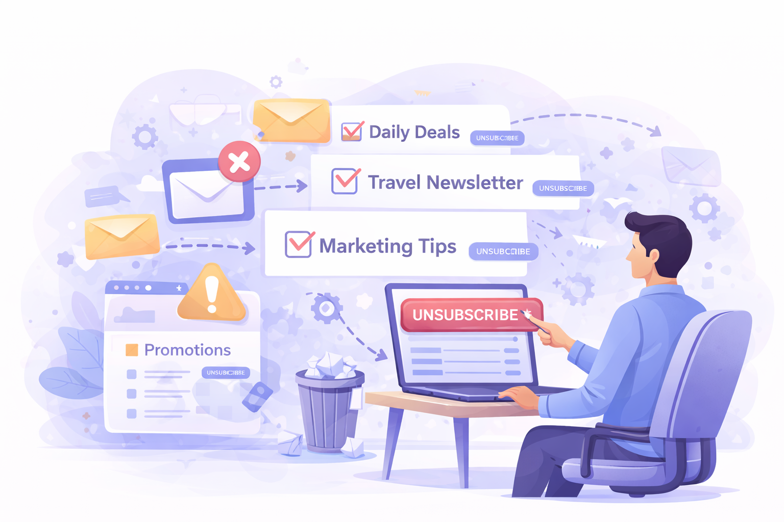 5. Unsubscribe Aggressively 5. Unsubscribe Aggressively